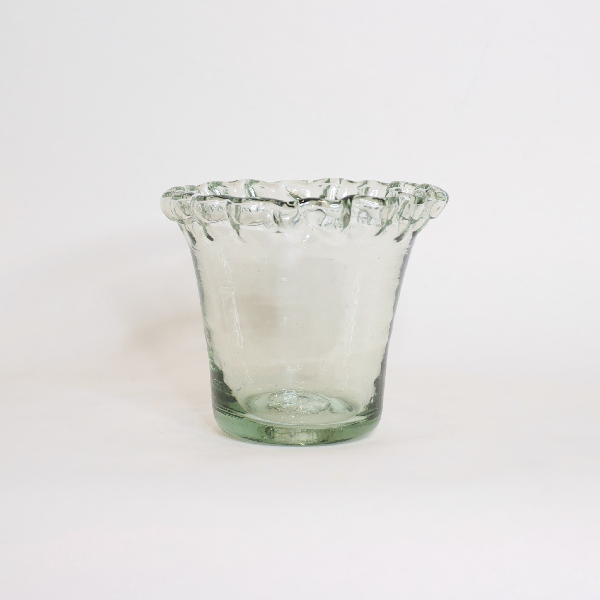 Glass Pie Crust Vase