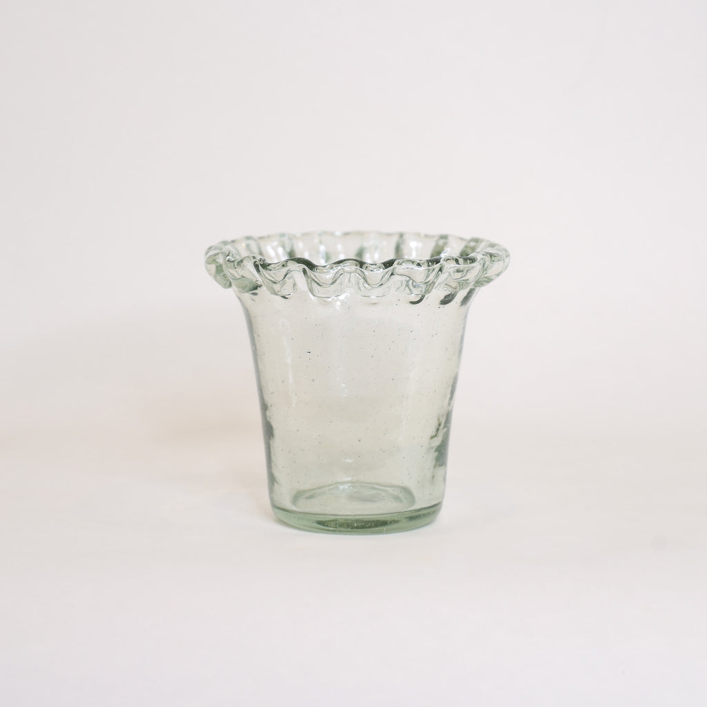 Glass Pie Crust Vase