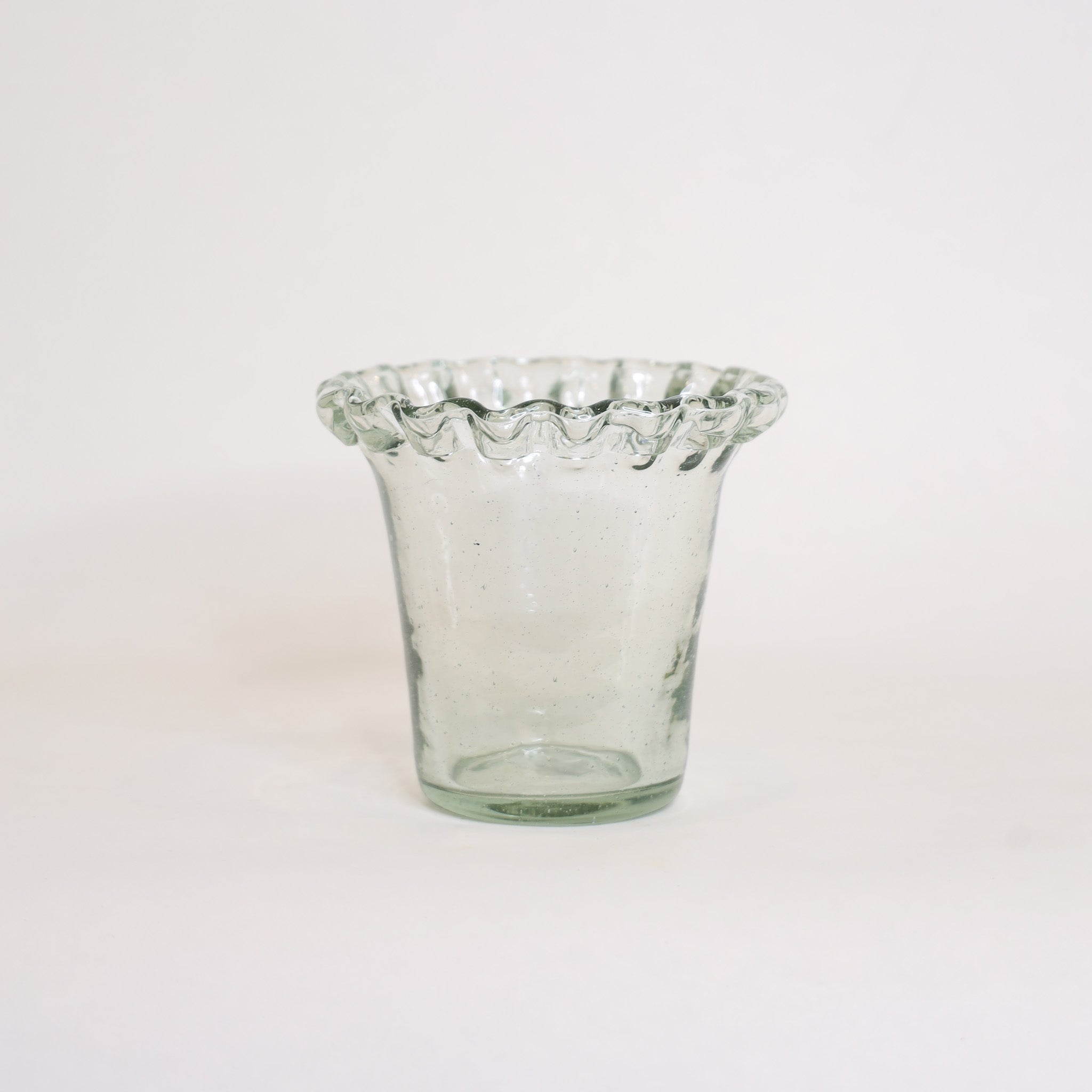 Glass Pie Crust Vase
