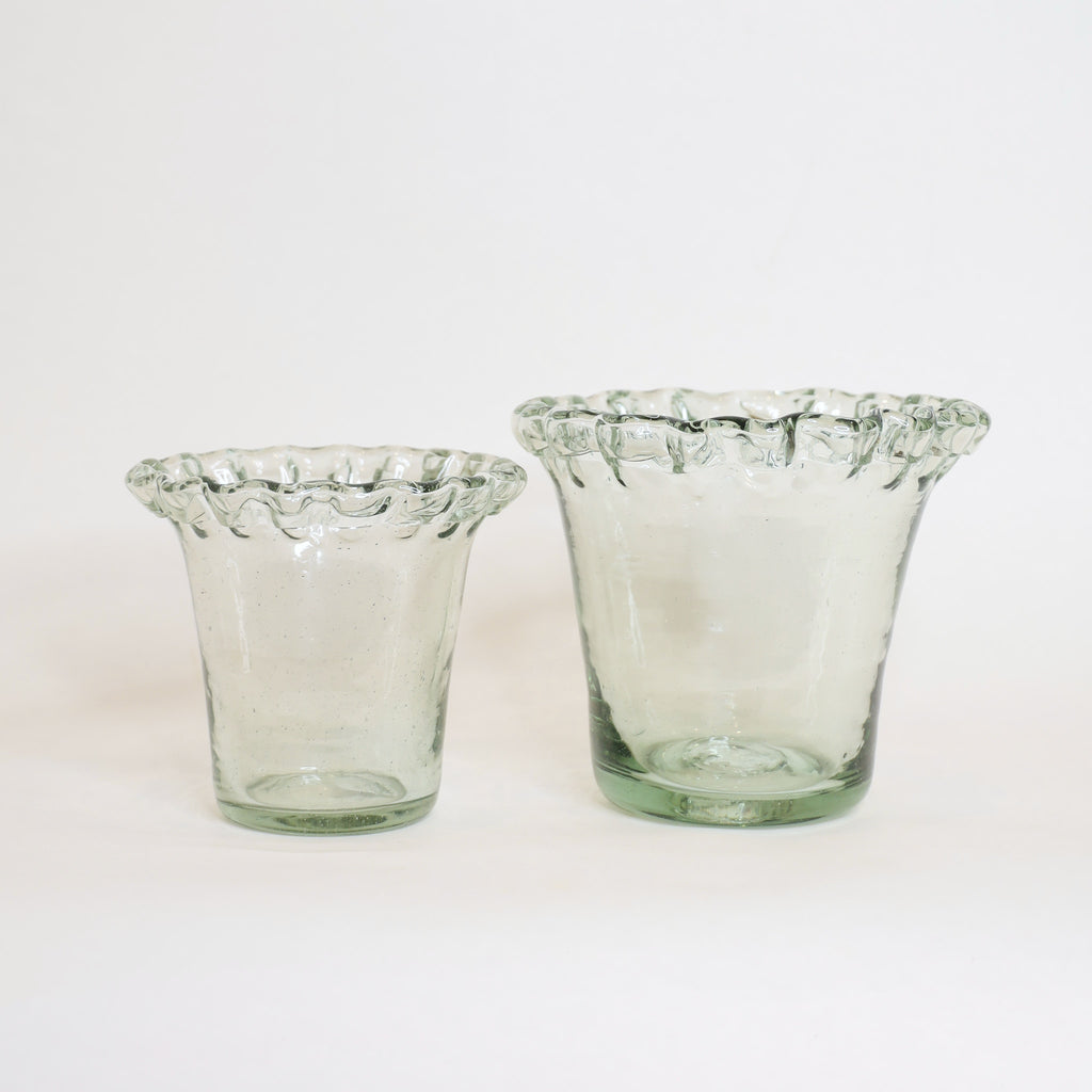 Glass Pie Crust Vase