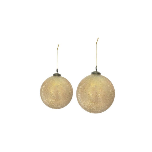 GOLD SEEDED GLASS ORNAMENTS