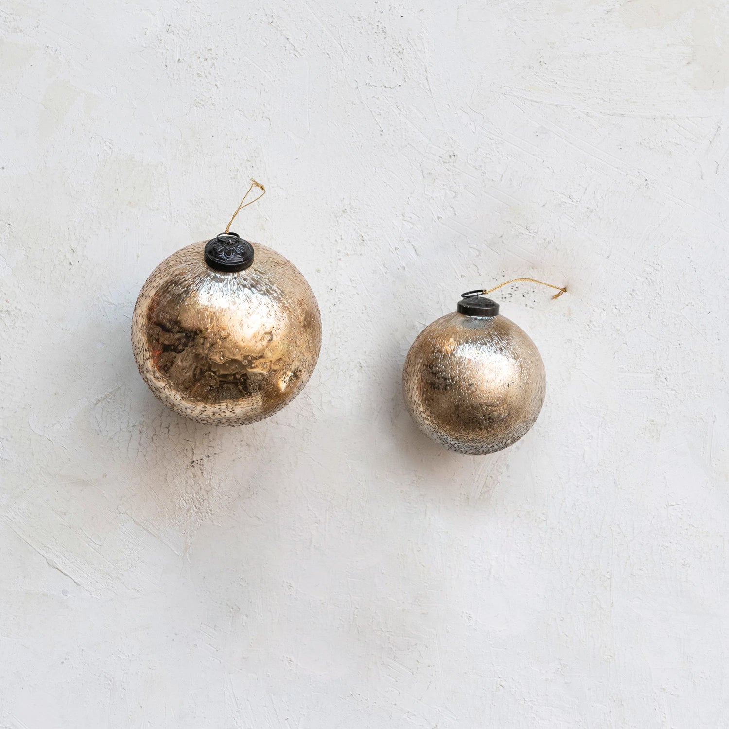 Gold Seeded Glass Ornaments