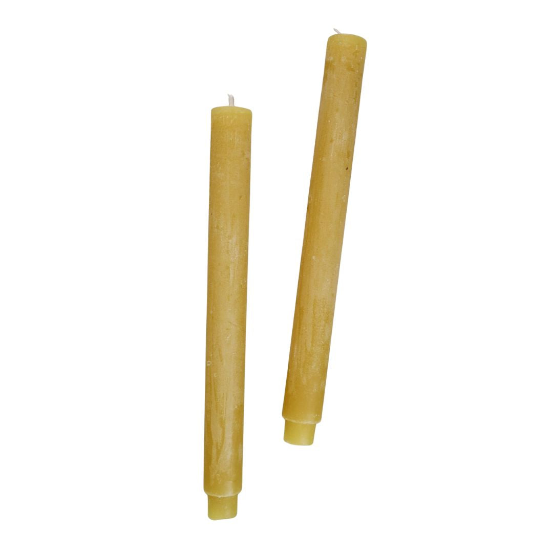 Golden Taper Candles | Set of 2