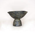 Green Patina Organic Footed Bowl