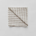 Grey Gingham Linen Napkin | Set of 2