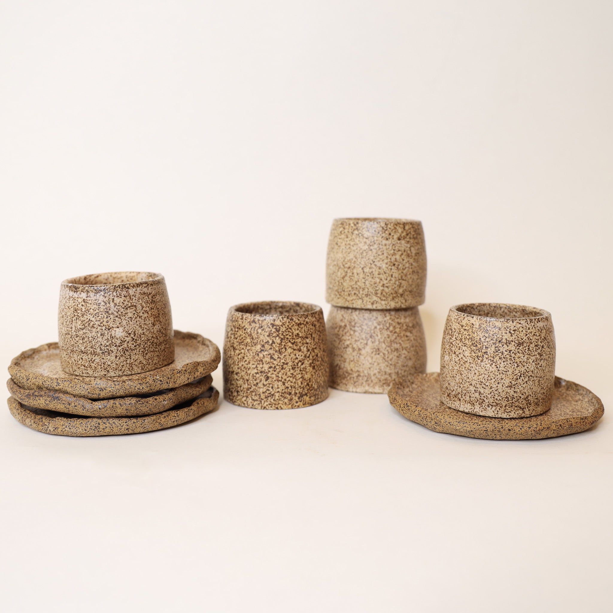 Hand Thrown Espresso Cups & Plates