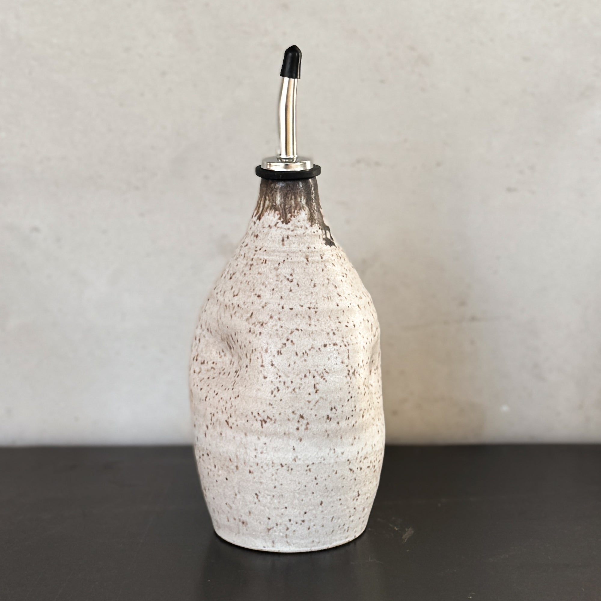 HAND THROWN OIL CRUET