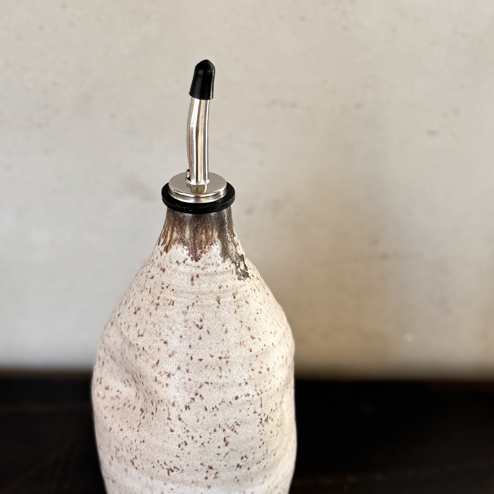 HAND THROWN OIL CRUET