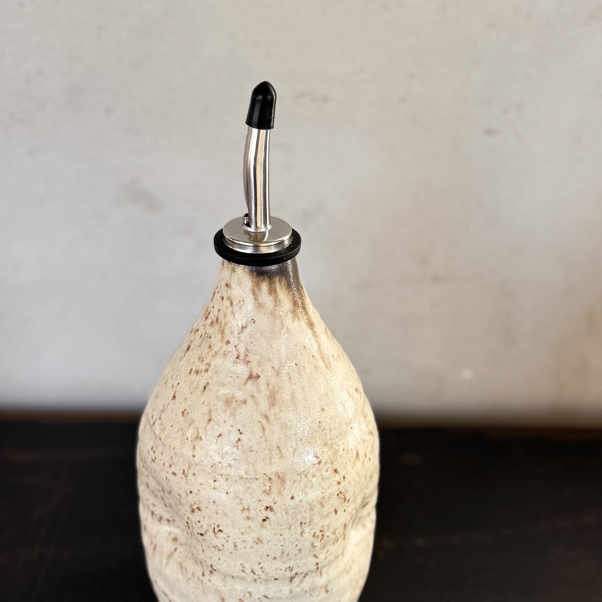 HAND THROWN OIL CRUET