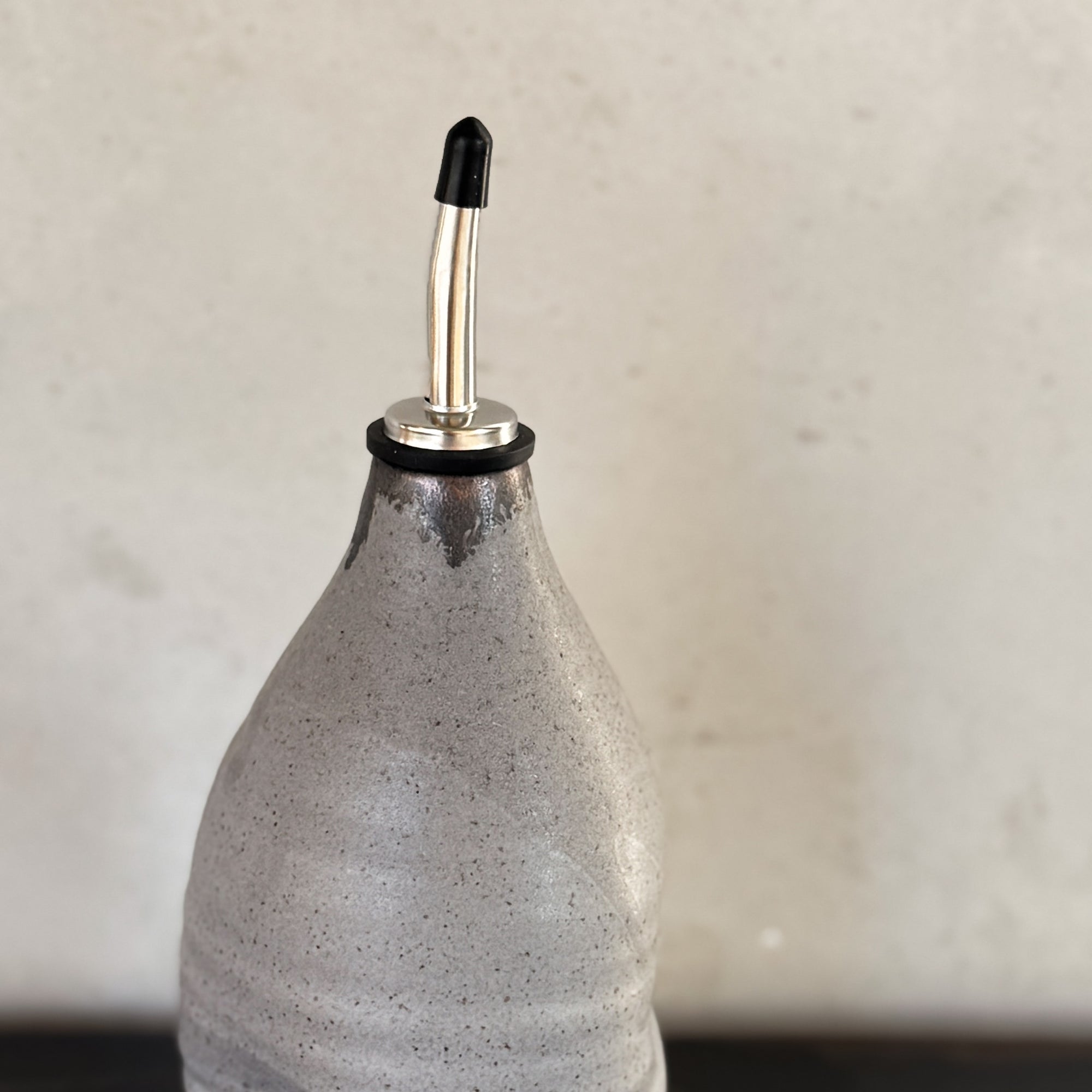 HAND THROWN OIL CRUET