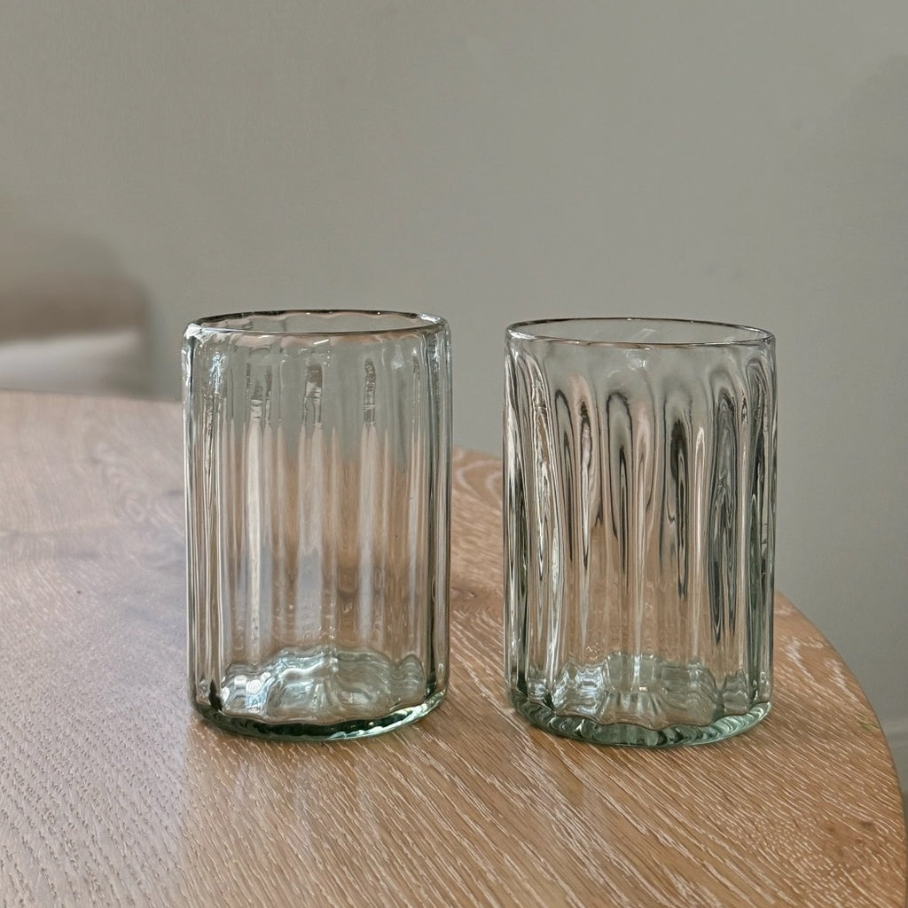 Handblown Fluted Glass