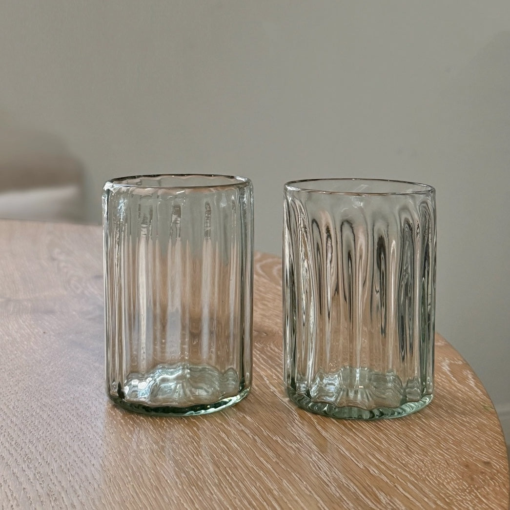 Handblown Fluted Glass