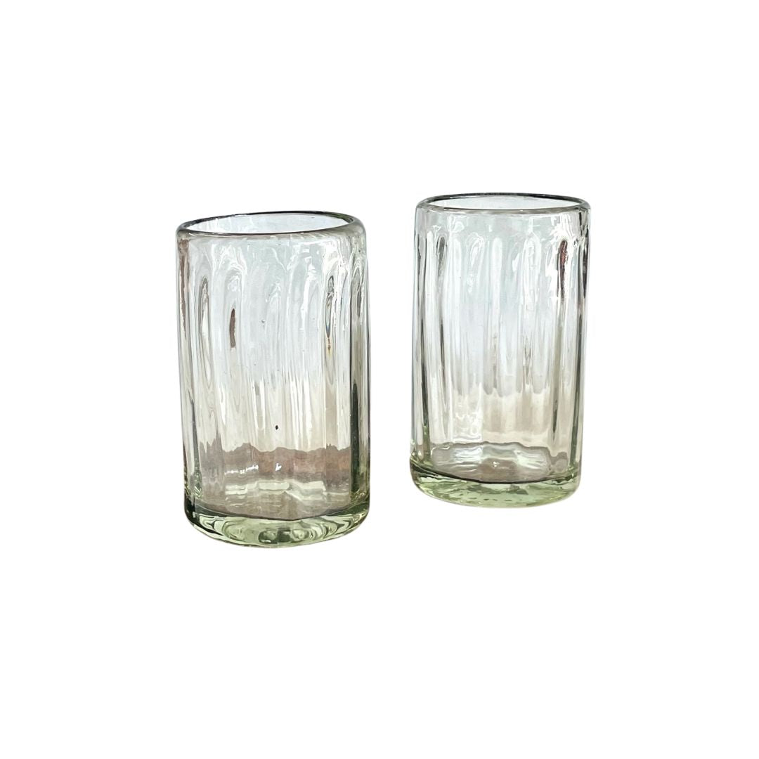 HANDBLOWN FLUTED GLASSES