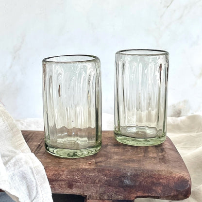 HANDBLOWN FLUTED GLASSES