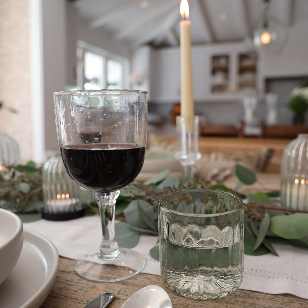 Handblown Fluted Tumbler Glass