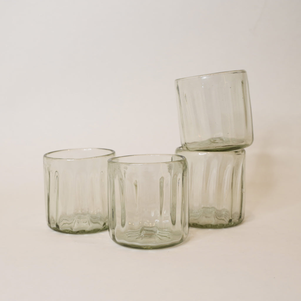 Handblown Fluted Tumbler Glass