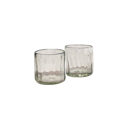 HANDBLOWN FLUTED TUMBLER GLASSES