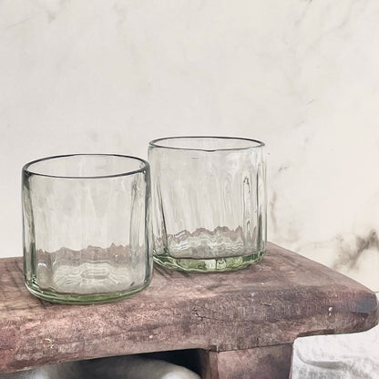 HANDBLOWN FLUTED TUMBLER GLASSES