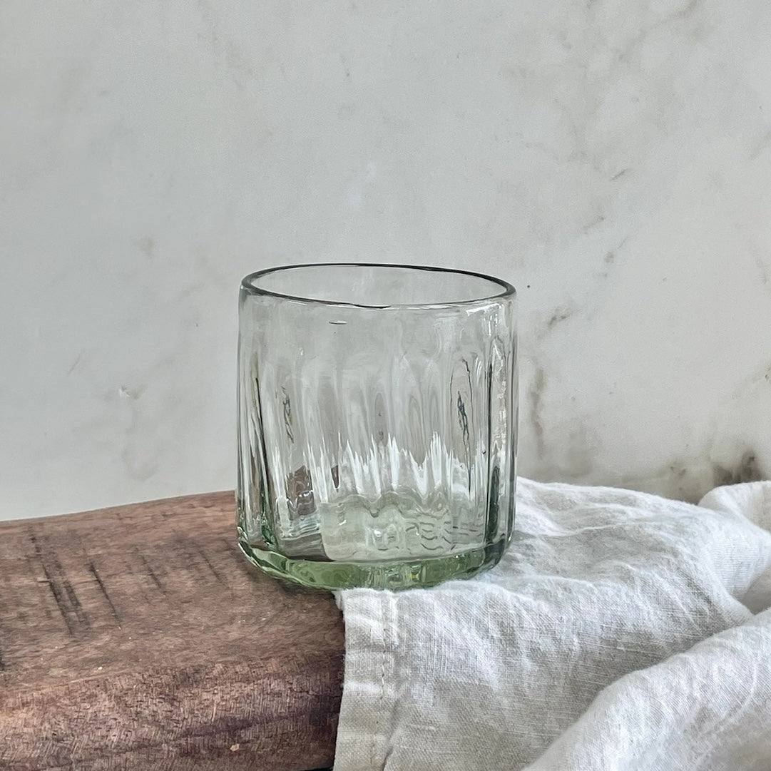 Handblown Fluted Tumbler Glass