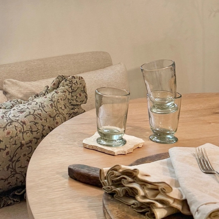 Handblown Footed Drinking Glass