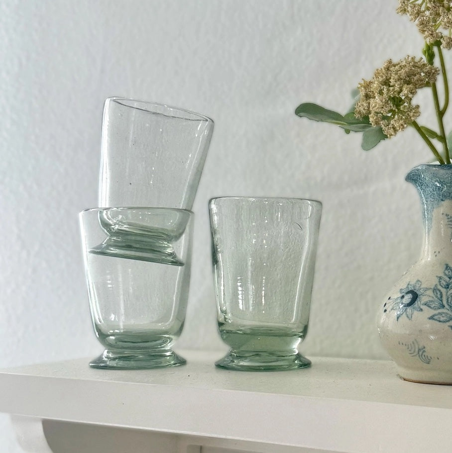 Handblown Footed Drinking Glass