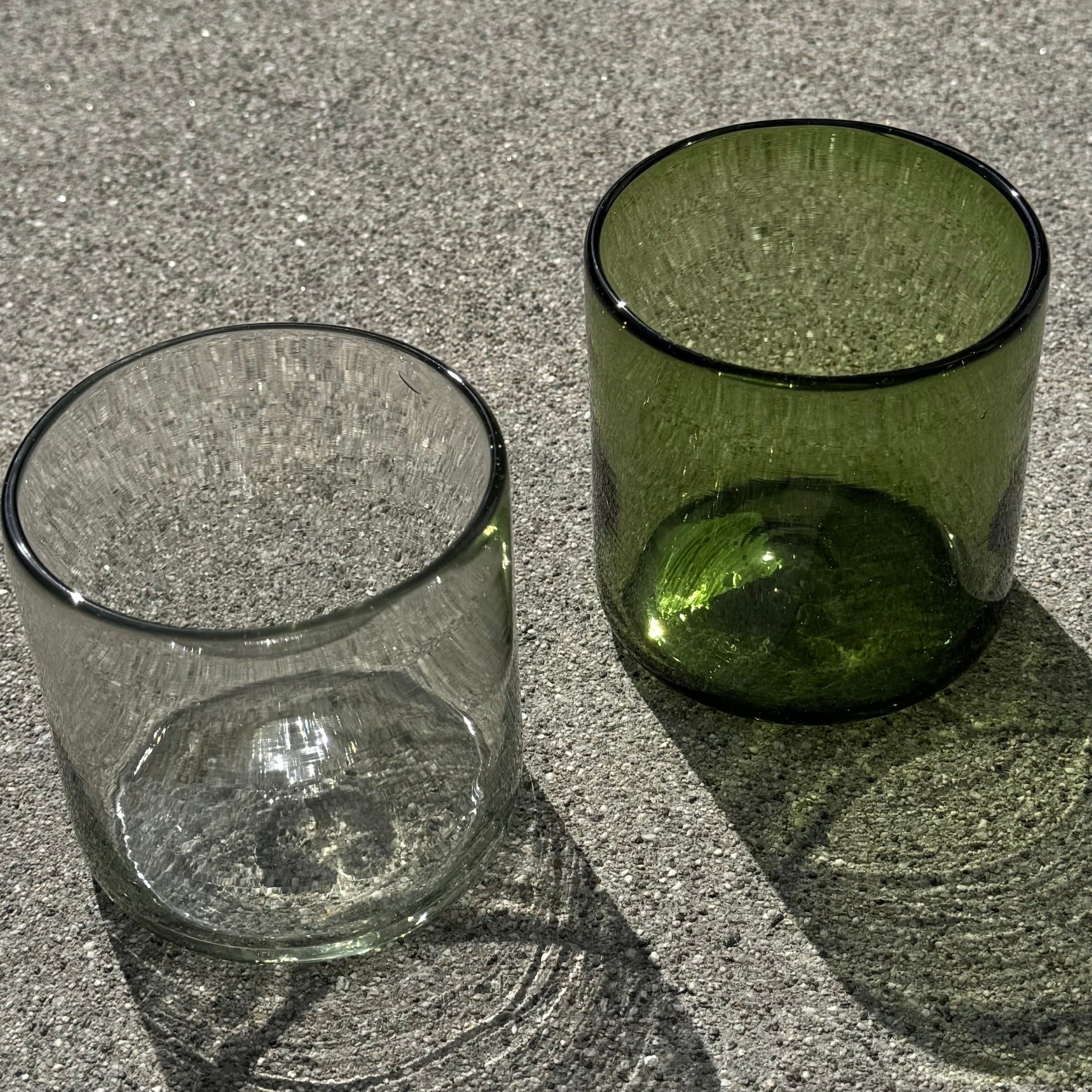 Handblown Rock Glass | Green