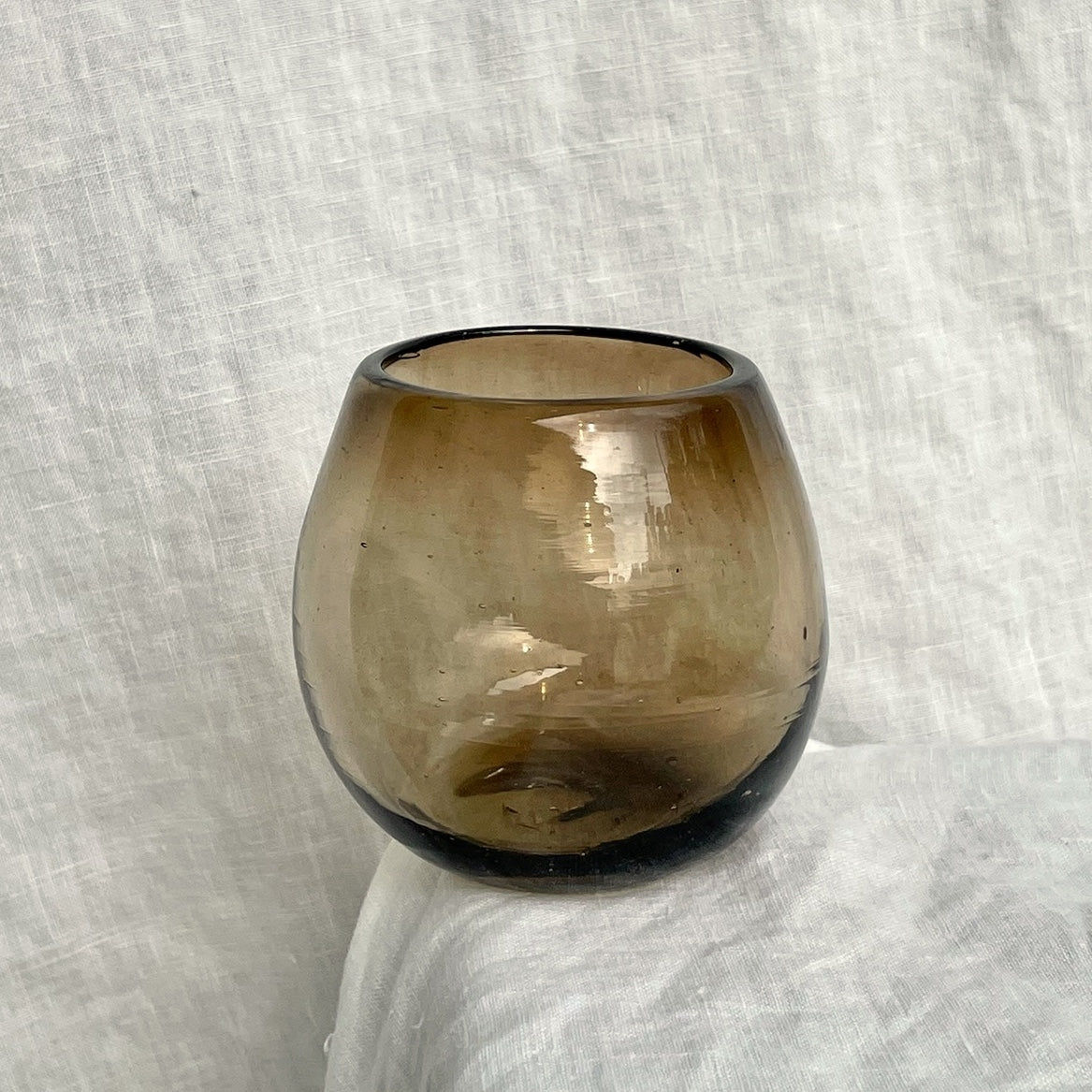 HANDBLOWN RONDE GLASSES | AMBER