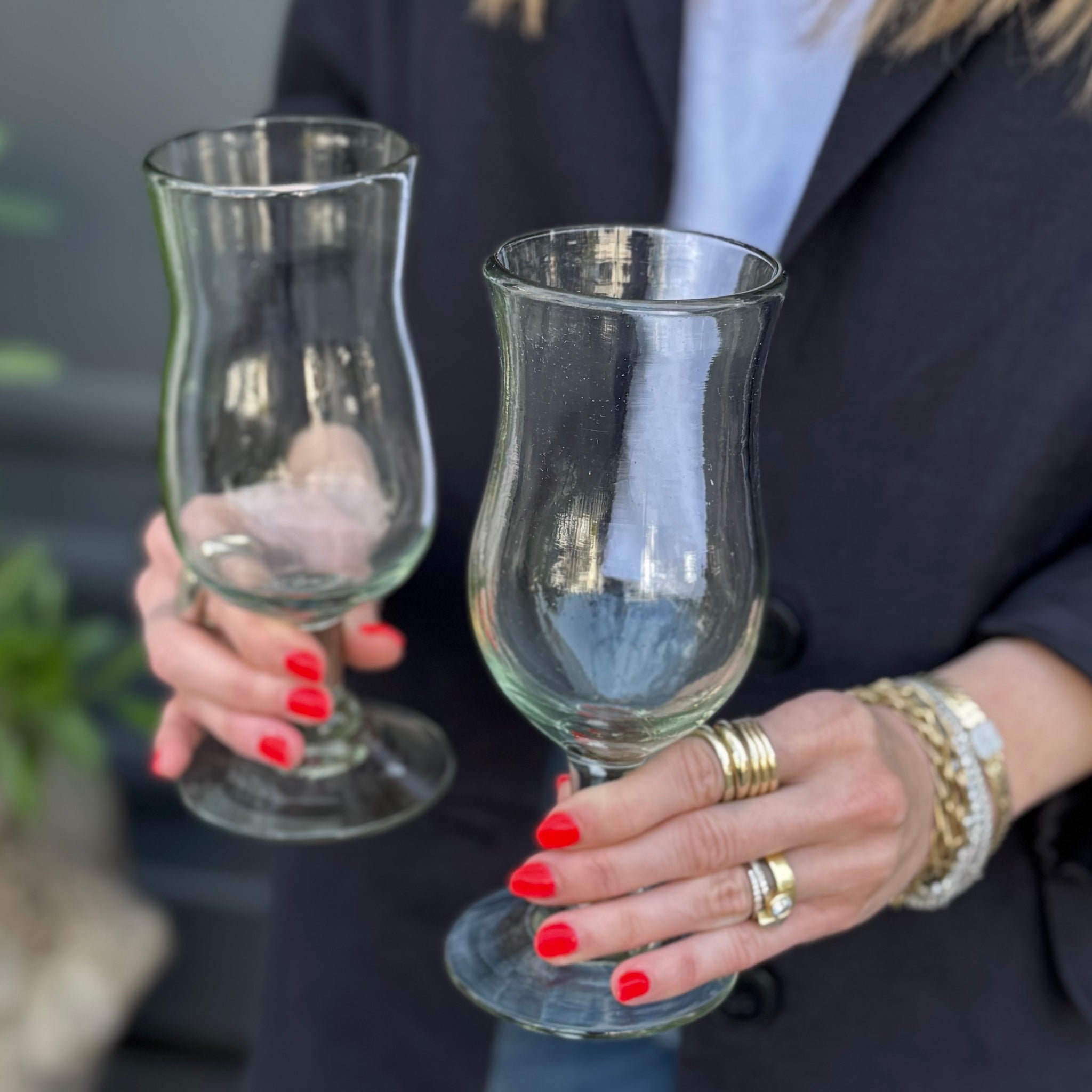 Handblown Tulip Glass