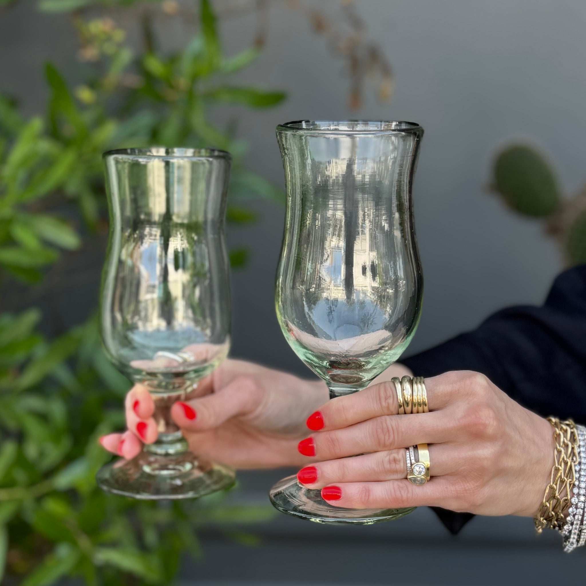 Handblown Tulip Glass