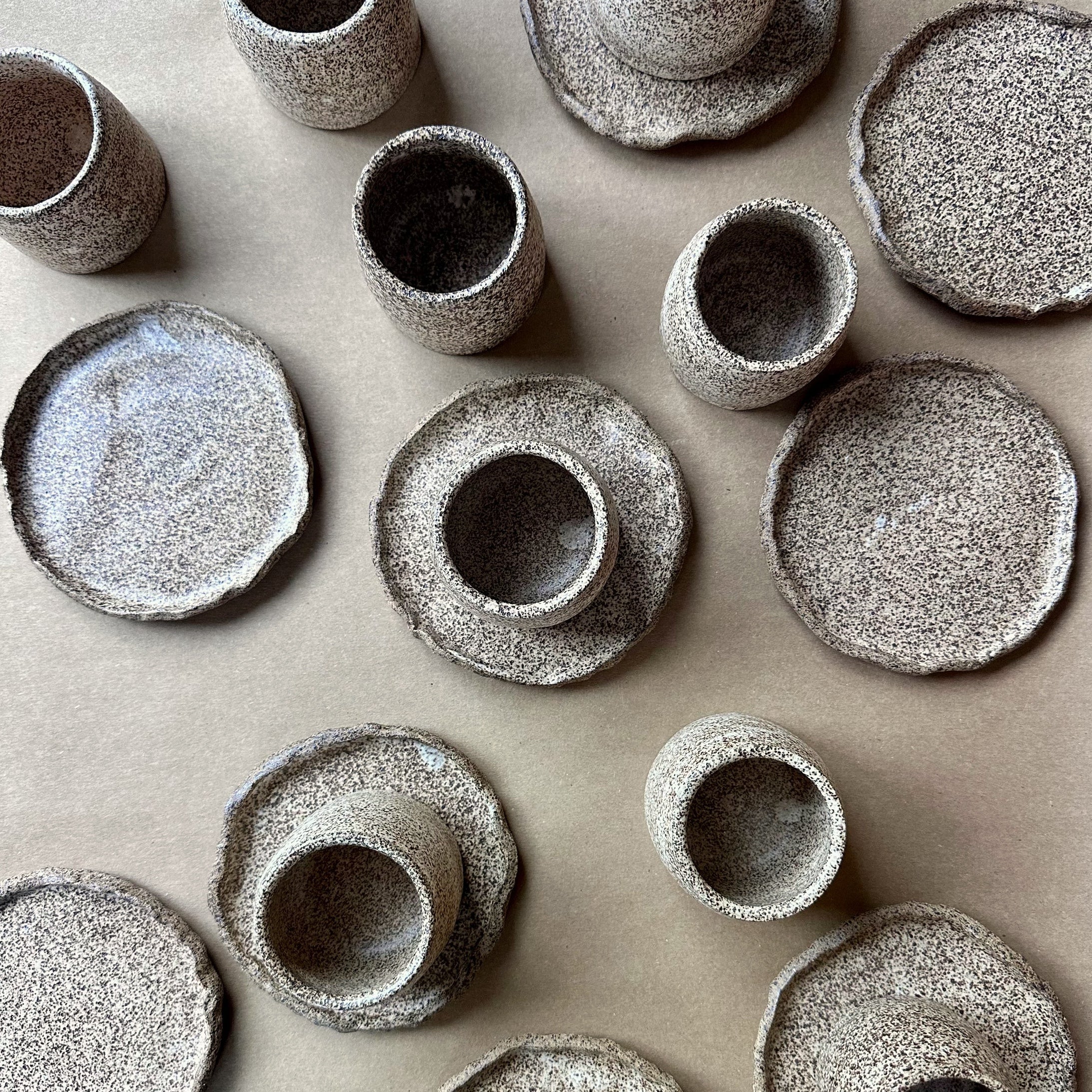 Hand Thrown Espresso Cups & Plates