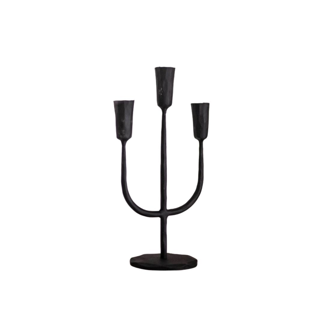 Iron 3 Arm Candlabra