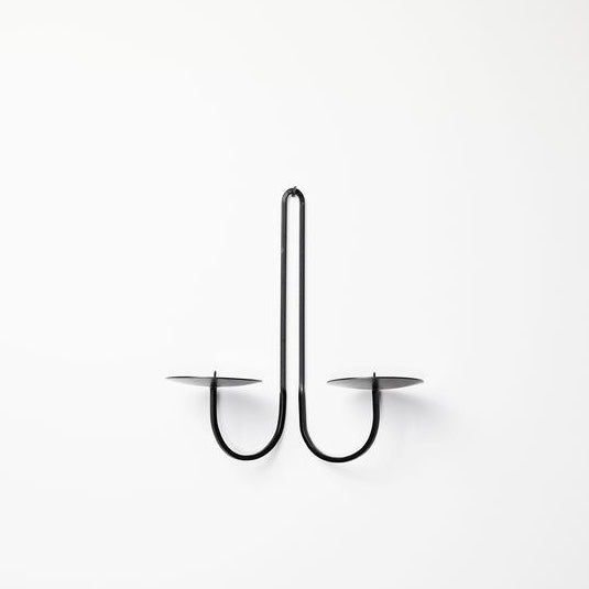 Iron Candle Wall Sconce | Double Arm