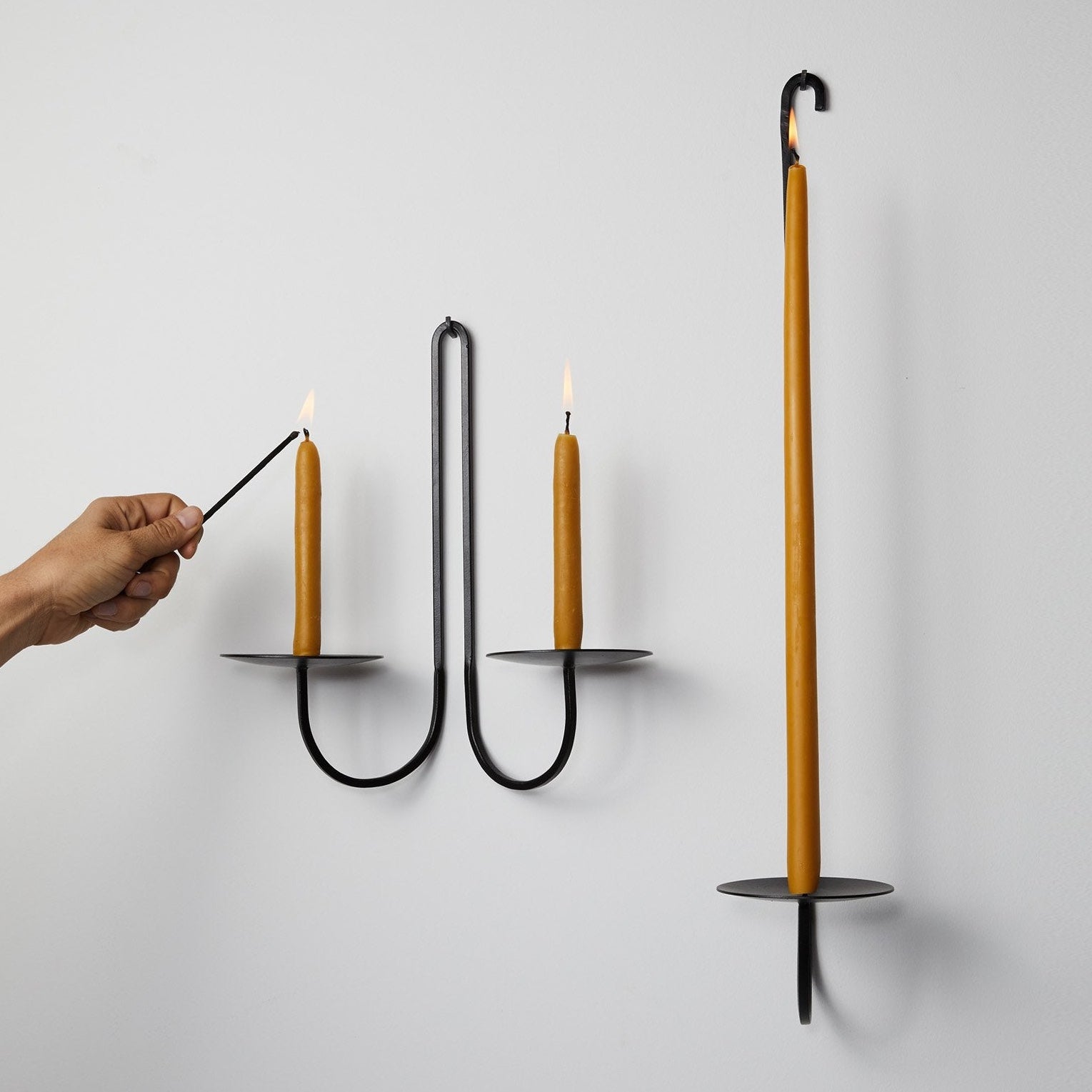 Iron Candle Wall Sconce | Single Arm