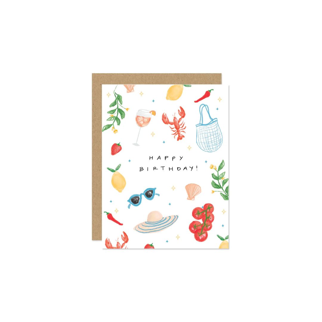 Italian Summer Birthday Greeting Card