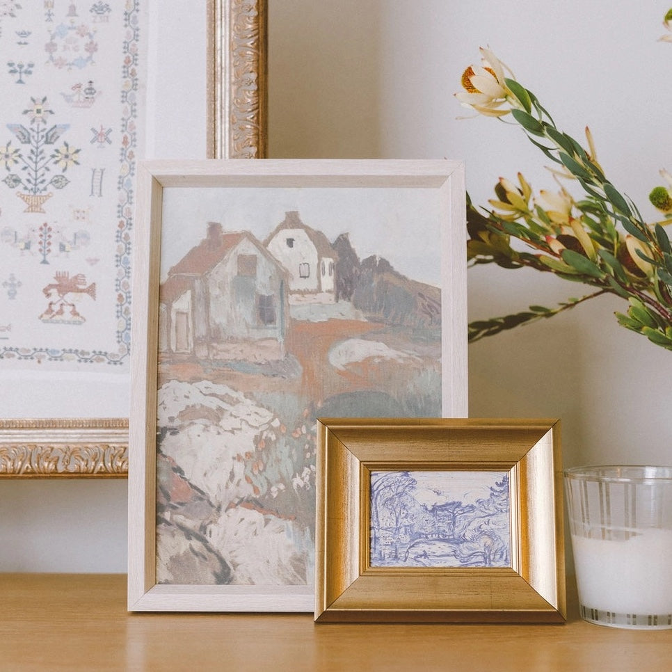 Landscape with Houses Framed Artwork – Modern Ware Market | Living ...