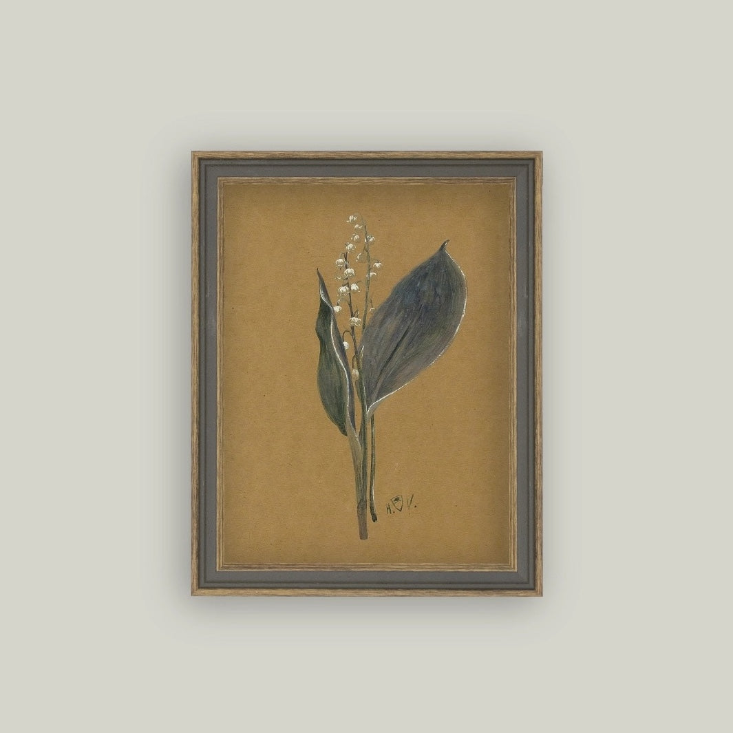 Lily on Brown Framed Artwork