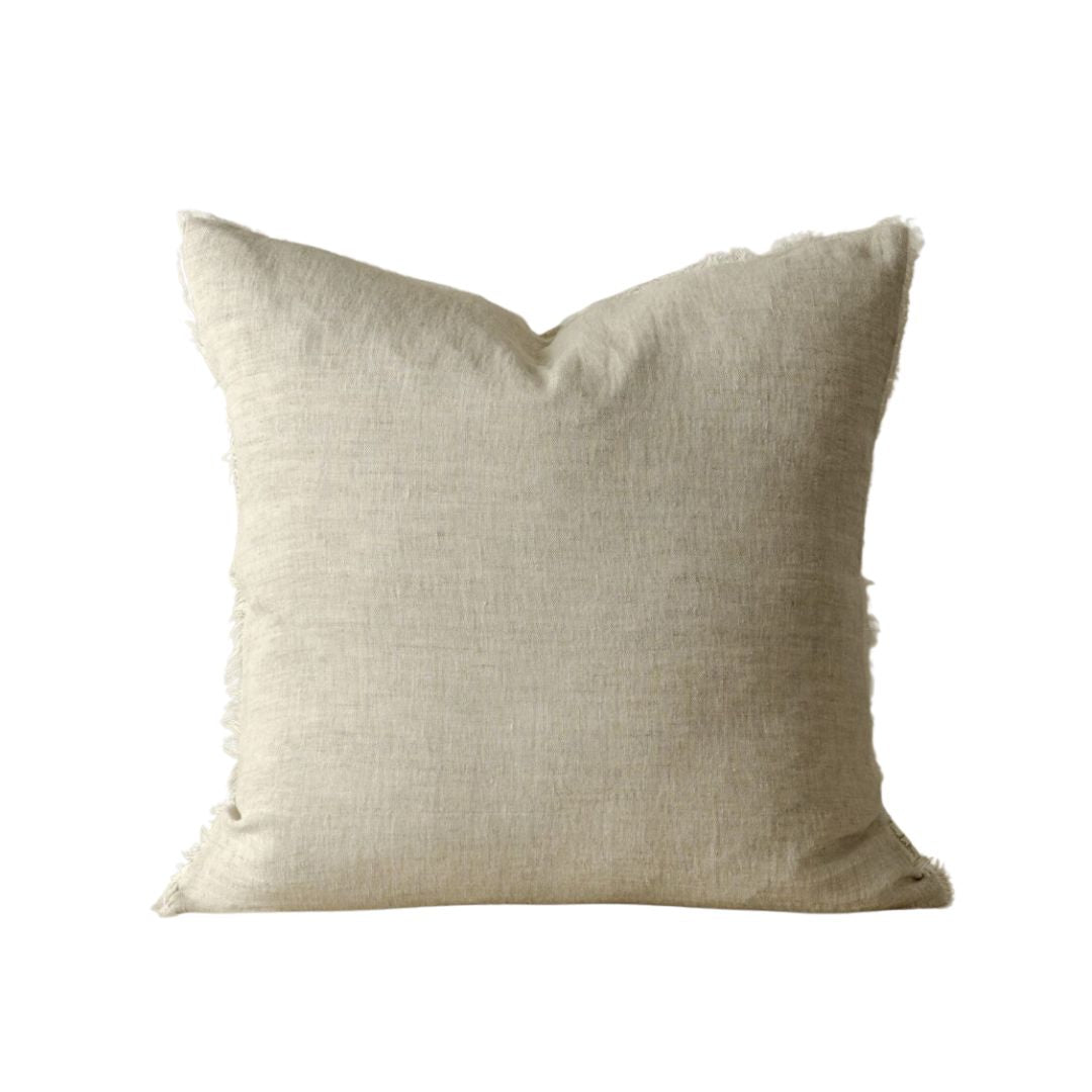 Lina Linen Throw Pillow | Natural