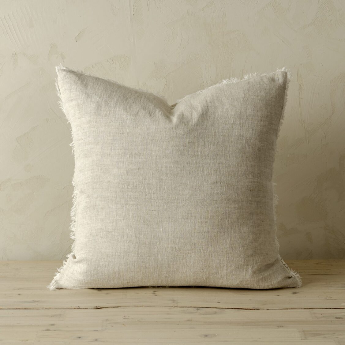 Lina Linen Throw Pillow | Natural
