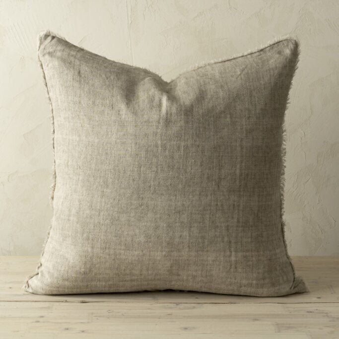 Lina Linen Throw Pillow | Sage