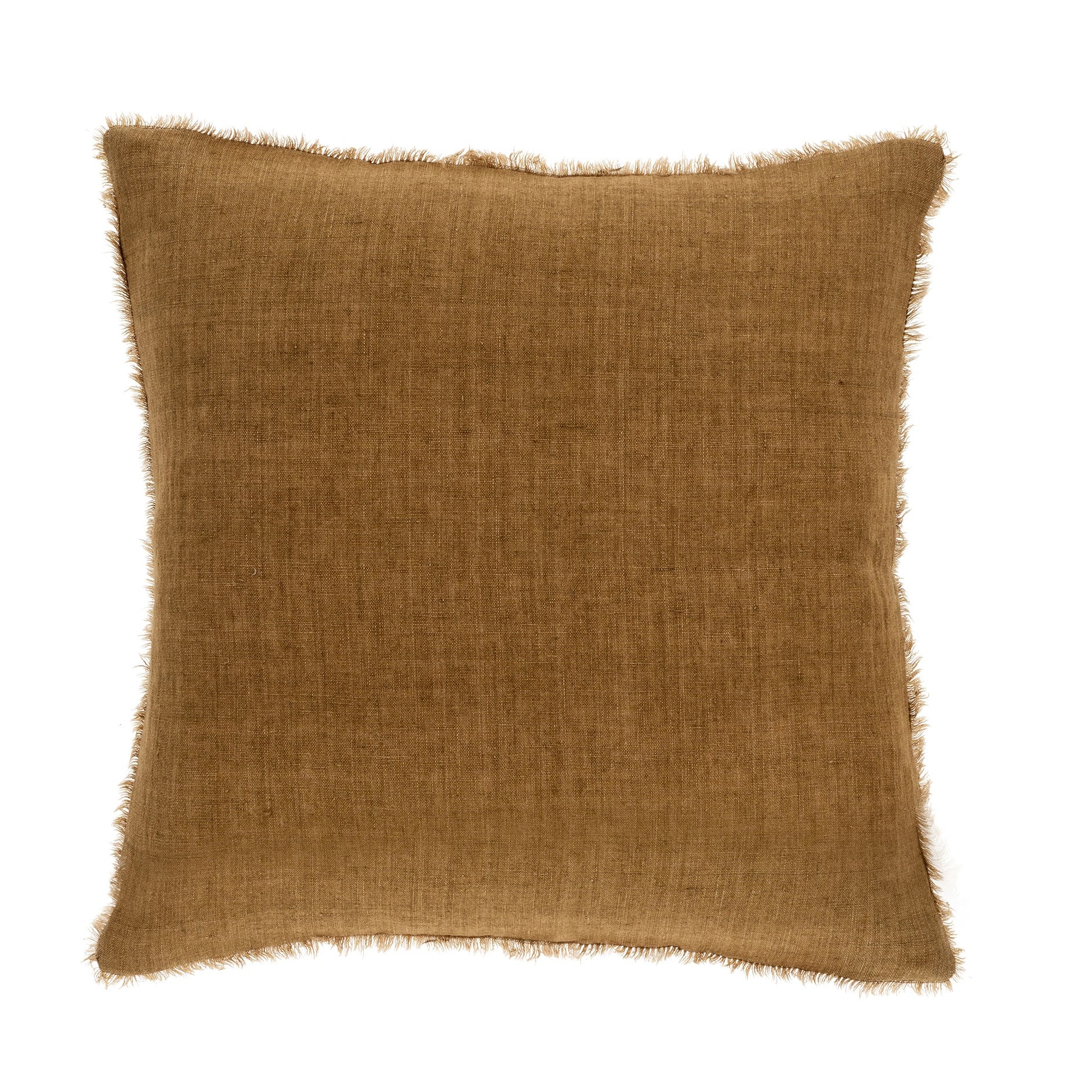 Lina Linen Throw Pillow | Tawny