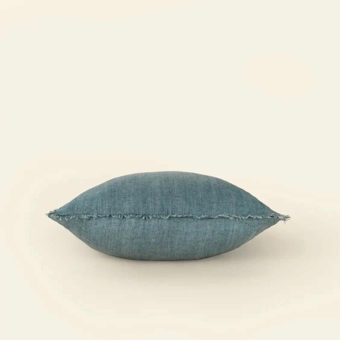 Lina Linen Throw Pillow | Arctic Blue