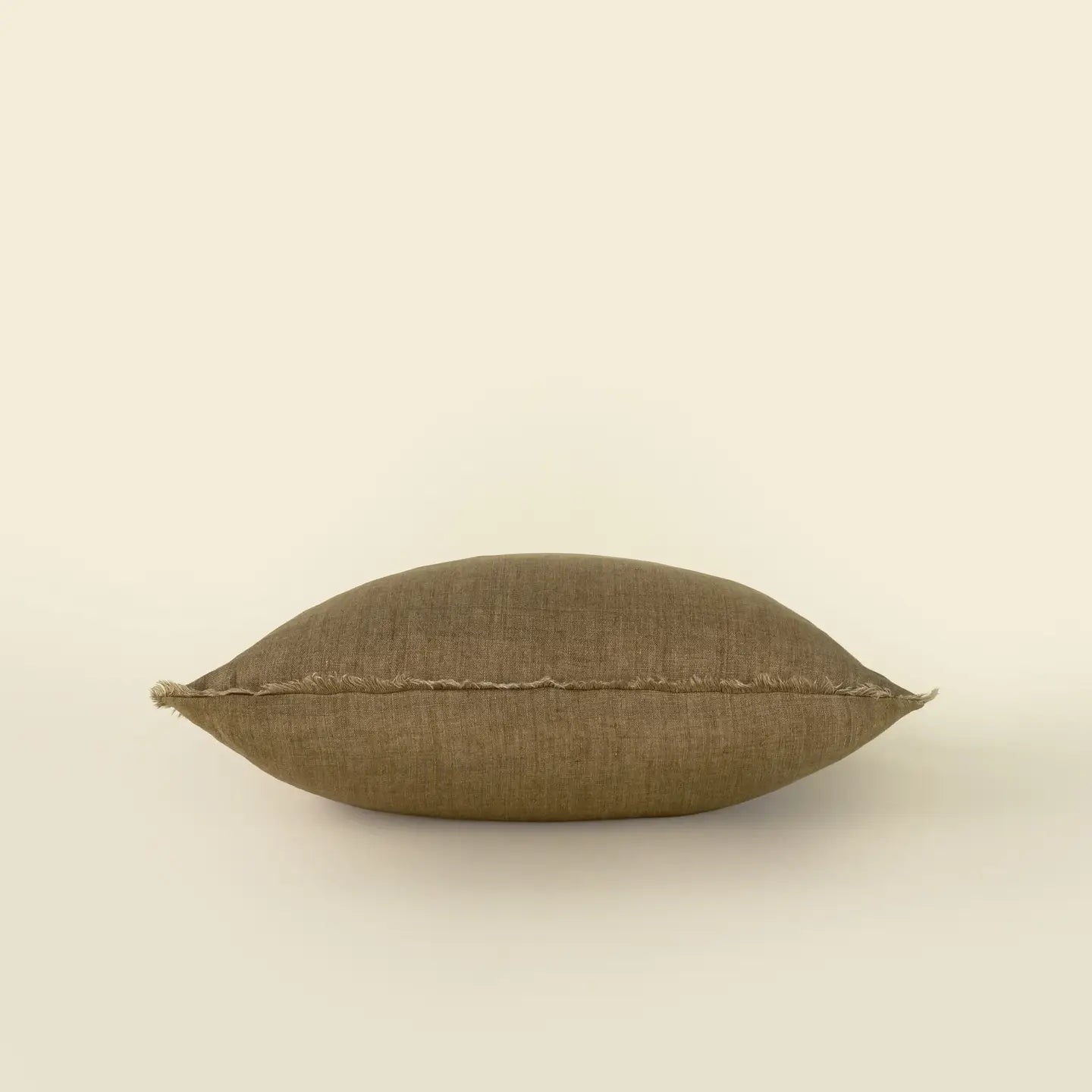Lina Linen Throw Pillow | Hazelnut
