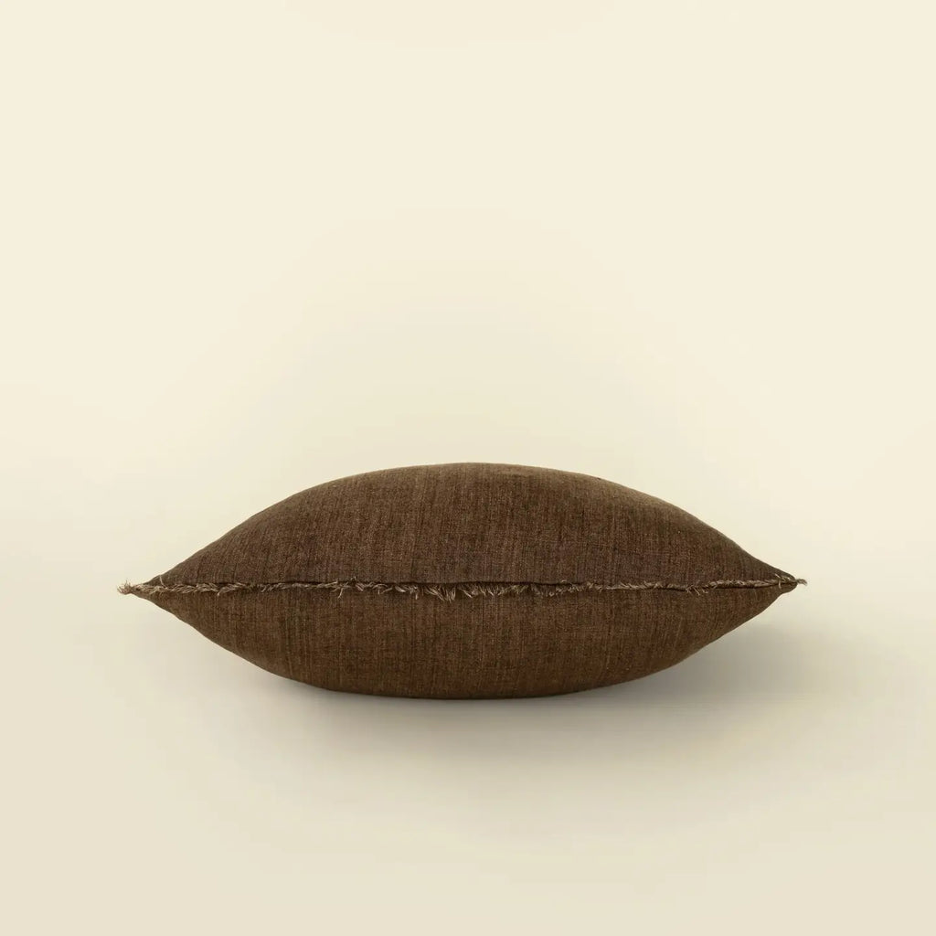 Lina Linen Throw Pillow | Mocha