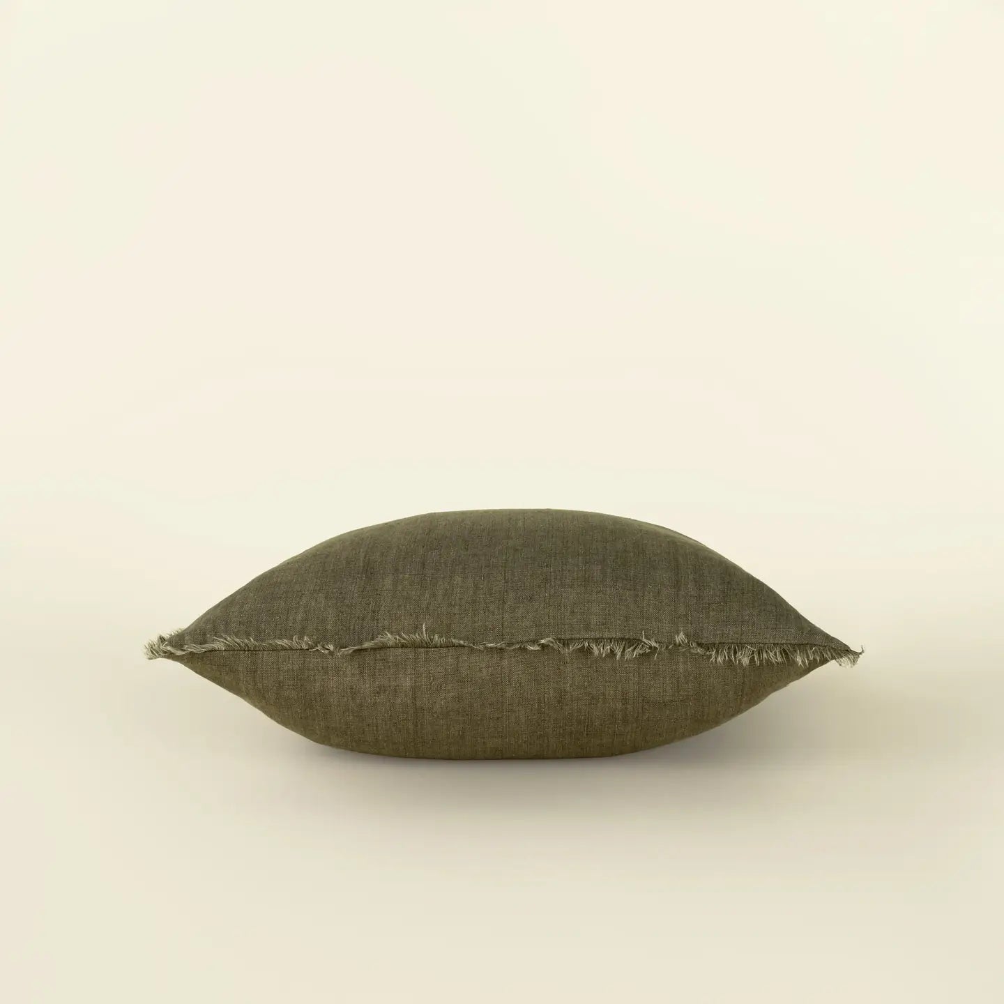 Lina Linen Throw Pillow | Moss