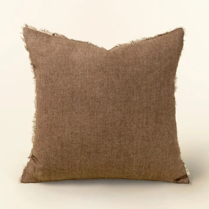Lina Linen Throw Pillow | Rooibos