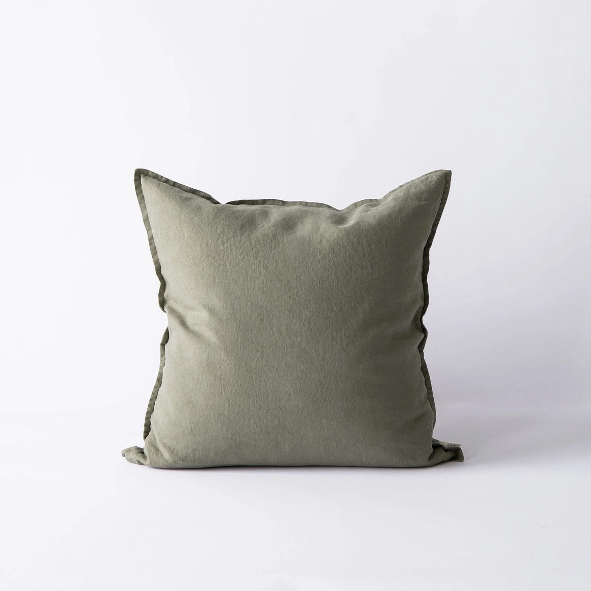 Linen Throw Pillow | Olive