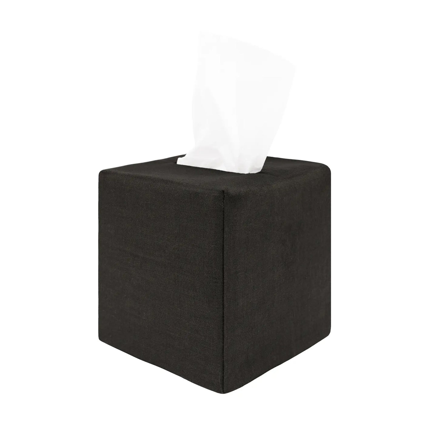 LINEN TISSUE BOX COVER | ONYX