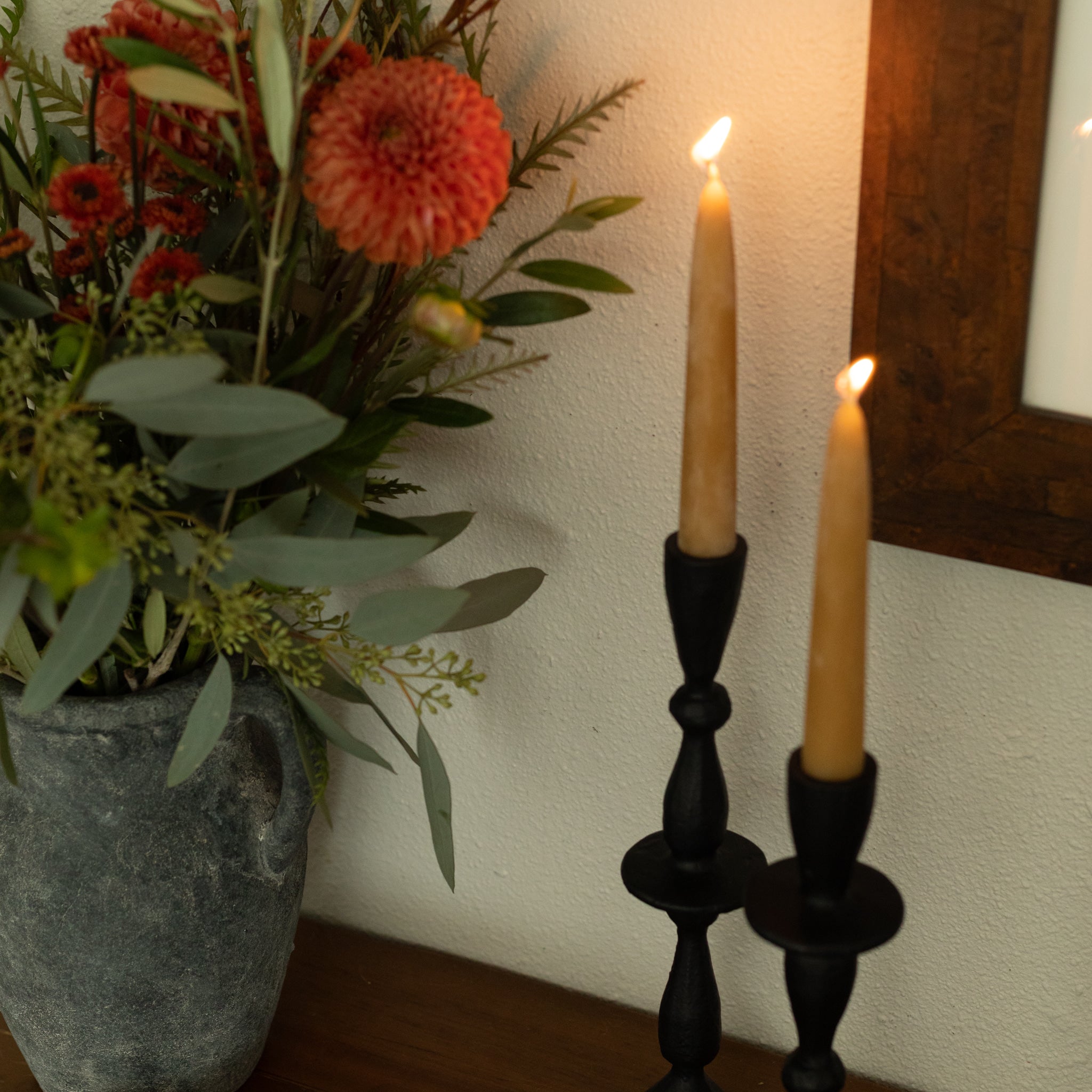 6" Beeswax Taper Candles | Set of 2