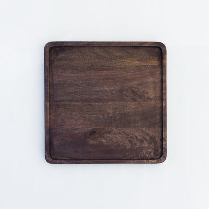 STAINED MANGO WOOD TRAYS | SQUARE