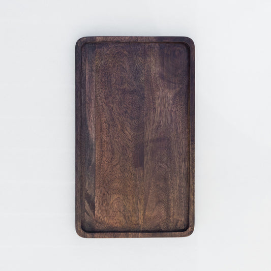 STAINED MANGO WOOD TRAY | RECTANGLE